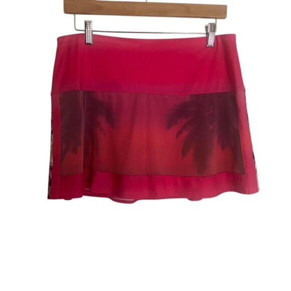Lucky in Love Pants - Lucky in Love Palm Tree Print Tennis Skort Large